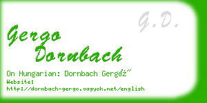 gergo dornbach business card